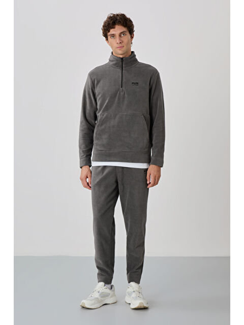 Air Jones Carol Koyu Gri Polar Erkek Eşofman Takım - 85226 - S000080428-29351