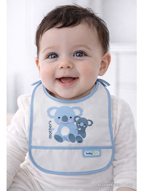 Babyjem Poli Muşamba Önlük Küçük Mavi - S000133481-17234