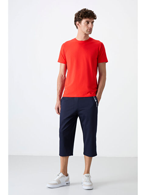 Tommylife İndigo Ön Cep Detaylı Standart Kalıp Klasik Paça Erkek Kapri - 83092 - S000145677-23093