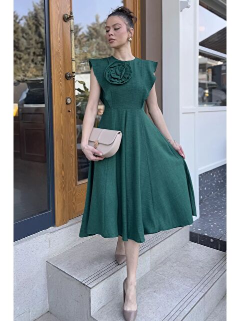 Gülseli Gül Detaylı Kadın Elbise - S000299505-18709