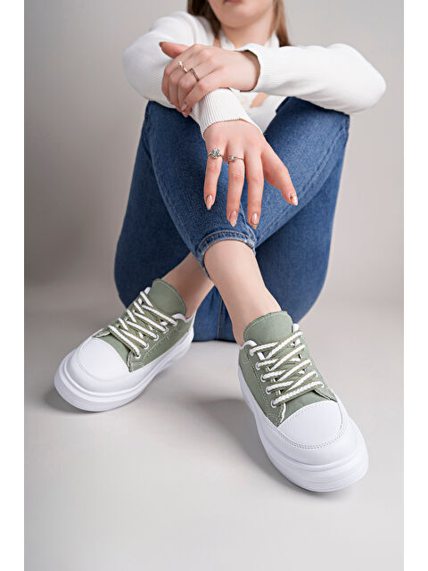 Pasyone Kadın Yüksek Taban Dama Desenli Günlük Ayakkabı - S000509383-37467