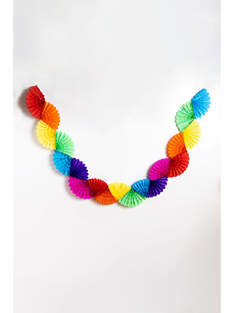 Le Mabelle Çok Renkli Yelpaze Garland Banner Süs - S000384401-23173