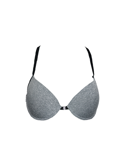 C&City Destekli Önden Klipsli Sporcu Sütyen C18155 Gri Melanj - S000221928-74