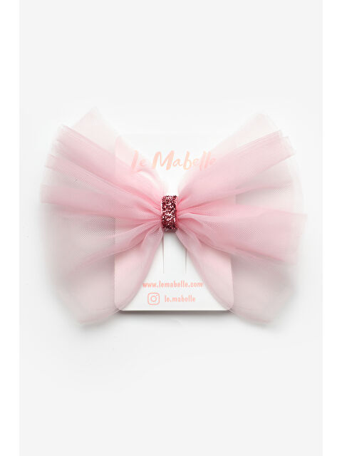 Le Mabelle Pembe Simli Bağlamalı Kız Çocuk Tül Klips Toka - S000408000-20024