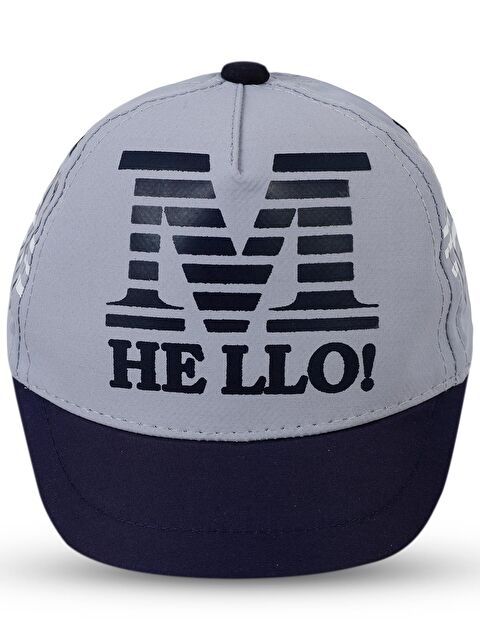 Civil Baby Hello Kep Şapka 1-3 Yaş Bebek Erkek - Gri Standart - S000359344-20600