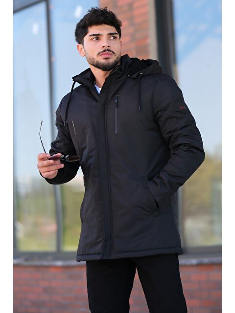 Stilkombin İçi Kürk Astarlı Su Geçirmez Erkek Mont - S000114281-19351