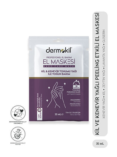 Dermokil Kil ve Kenevir Yağlı Peeling Etkili El Maskesi 35 ml - S000054869-37198