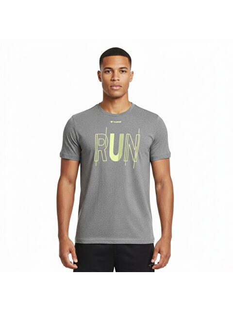 Hummel Timon Erkek Gri Bisiklet Yaka Tişört - S000165349-20600