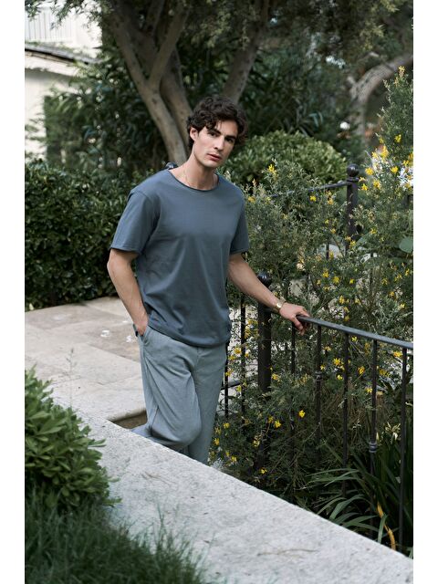 Mai Collection Pierce Füme Erkek %100 Pamuk Tişört