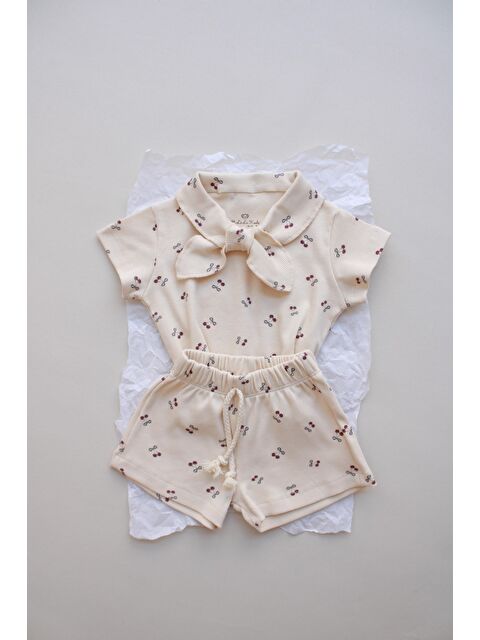 Oh La La Koala For Little Ones Cherry Baskı Kaşkorse Yaka Bağlamalı Takım - S000421172-19966
