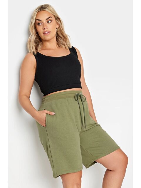 Stil Diva Büyük Beden Cepli Beli Büzgülü Rahat Kesim Şort 303203 - S000196879-18547