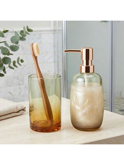 Evidea Bath 2'li Banyo Sıvı Sabunluk Seti - Amber / Şeffaf - S000476132-26865