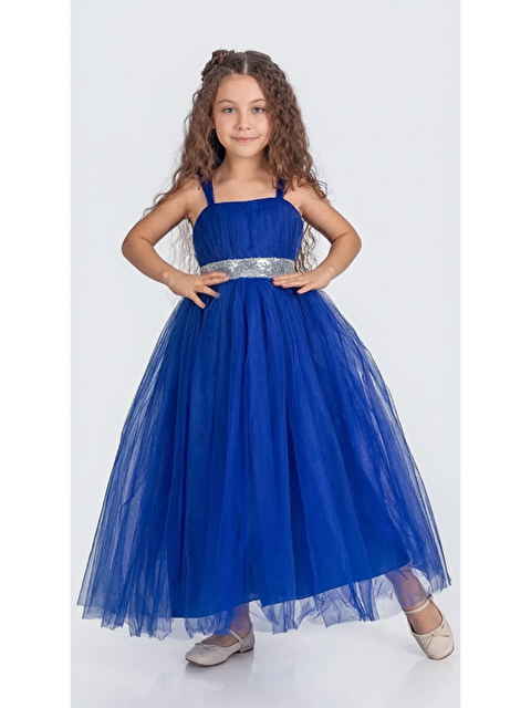 Mnk Baby & Kids Sırt Gipeli Tütü Etek Kız Çocuk Saten Parti Abiye Elbise - S000380355-17234