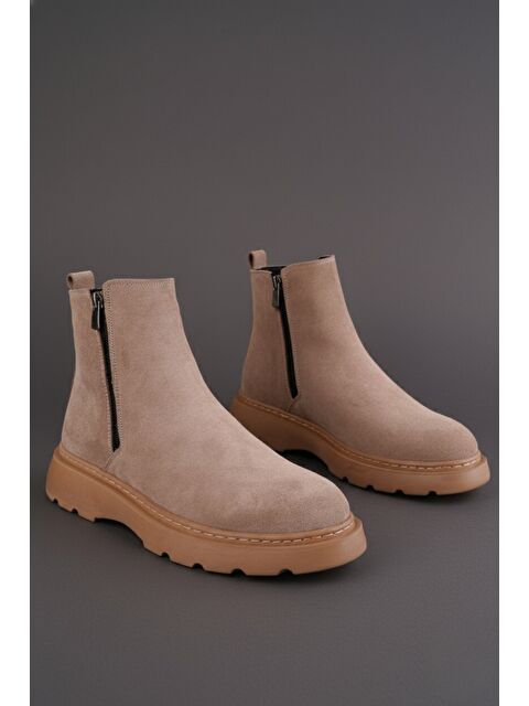 Muggo CHELSEY Hakiki Deri Çift Fermuarlı Erkek Kışlık Bot - S000458950-29738