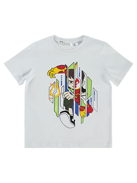 Civil Ben 10 Erkek Çocuk Tişört 6-9 Yaş Beyaz - S000369224-20063