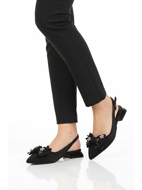 Ayakmod Siyah Dar Kalıp Davet Özel Kadın Abiye Ayakkabı 606058 Z - S000515899-19351