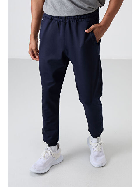 Tommylife İndigo Pamuk Yumuşak Dokulu Standart Fit Nakışlı  Eşofman Alt - 82133 - S000197490-23093