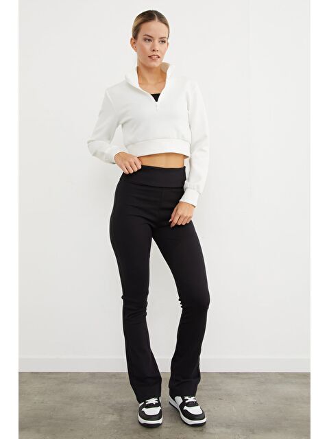 Fullamoda Beli Katlamalı Flare Tayt Pantolon - S000443585-19351