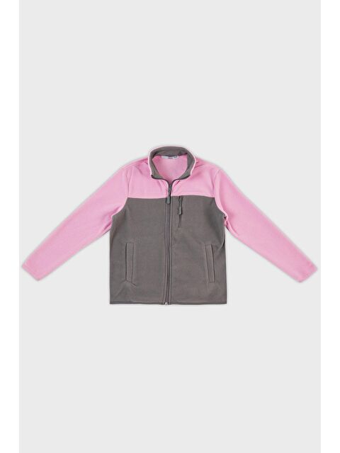 Lela Yumuşak Dokulu Fermuarlı Renk Bloklu Dik Yaka Cepli Polar 5905001 - S000000584-20024