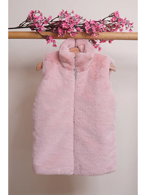 Pina Kids Kız Çocuk Fermuarlı Pelüş Yelek YLK.2533 - S000360658-20024