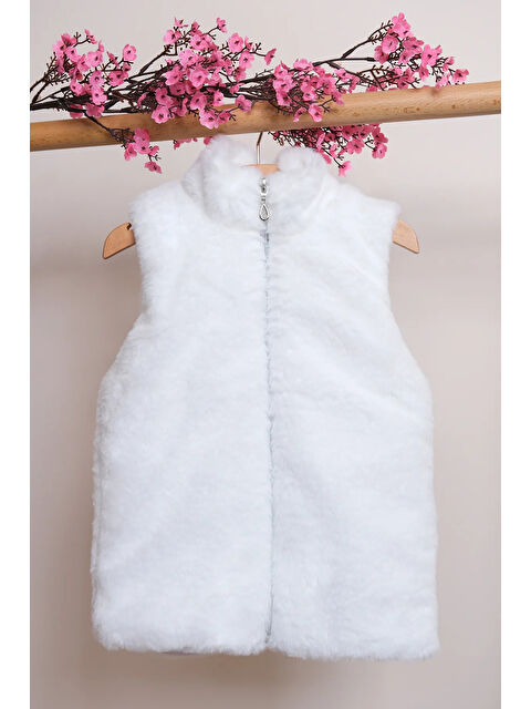 Pina Kids Kız Çocuk Fermuarlı Pelüş Yelek YLK.2533 - S000360658-20063