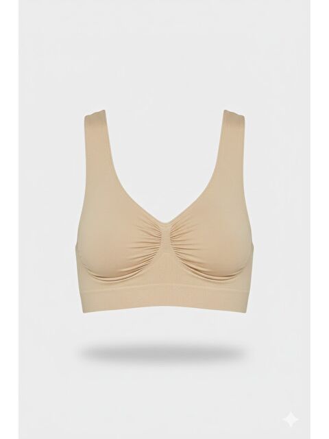 C&City C14011 Dikişsiz Sporcu Sütyen Ten - S000222030-26407