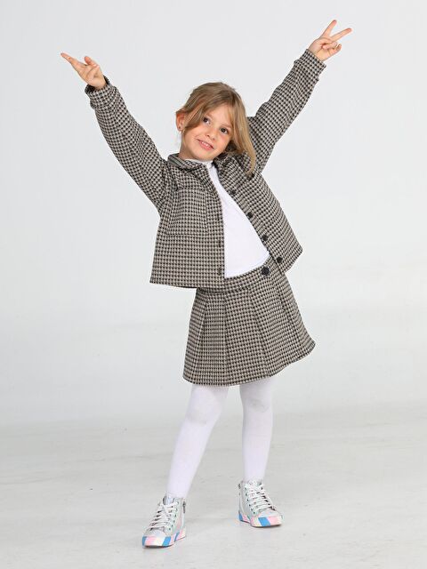 Casabony Kazayağı  Pliseli Kız Çocuk Şort + Gömlek Takım - S000072911-19966