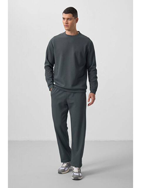 Tommylife Haki Yüzeyi Dokulu Oversize Erkek Eşofman Takım - 85275 - S000362726-18547