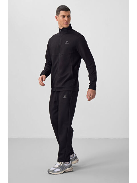 Tommylife Siyah Yüzeyi Dokulu Rahat Form Erkek Eşofman Takım - 85273 - S000362725-19351