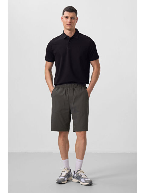 Tommylife Antrasit Standart Fit Dokuma Hafif Esnek Chino Şort - 81290 - S000364527-29666