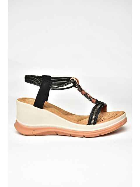 Fox Shoes Siyah Kadın Sandalet U2589259 - S000401061-19351