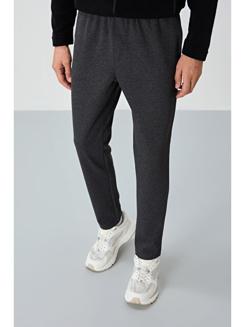 Air Jones Antrasit Melanj Yüzeyi Dokulu Standart Fit Erkek Eşofman Alt - 82155 - S000330220-29666