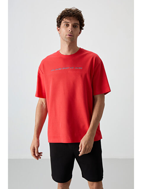 Air Jones Pamuklu Kalın Yüzeyi Dokulu  Fit  Baskılı Erkek Tişört - 88371 - S000160622-20045