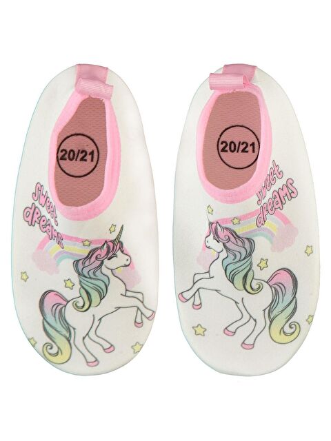 Civil Girls Baskılı Tabanlı 20- Deniz Ayakkabısı - Beyaz