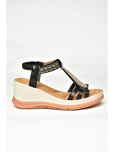 Fox Shoes Siyah Kadın Sandalet U2589161 - S000401060-19351