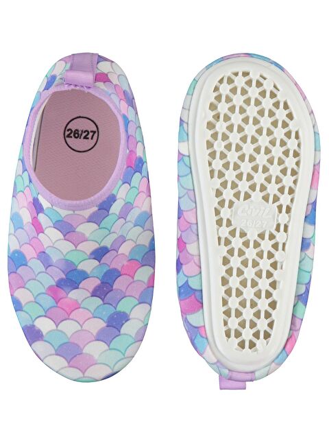 Civil Girls Balık Sırtı Baskılı Tabanlı 26-30 Numara Deniz Ayakkabısı - Pembe