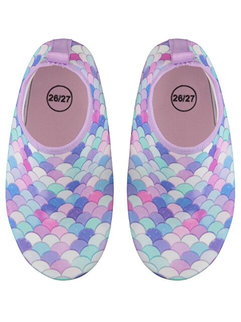 Civil Girls Balık Sırtı Baskılı Tabanlı 26- Deniz Ayakkabısı - Pembe