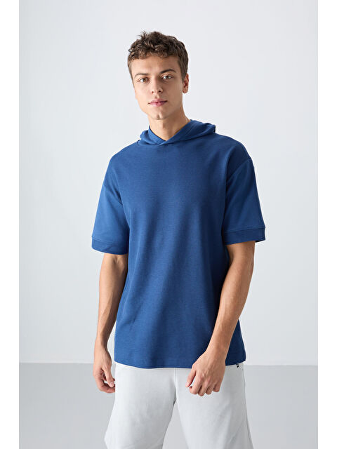 Tommylife Pamuklu Kalın Yüzeyi Dokulu Oversize Fit Basic Erkek Tişört - 88335 - S000157038-17234