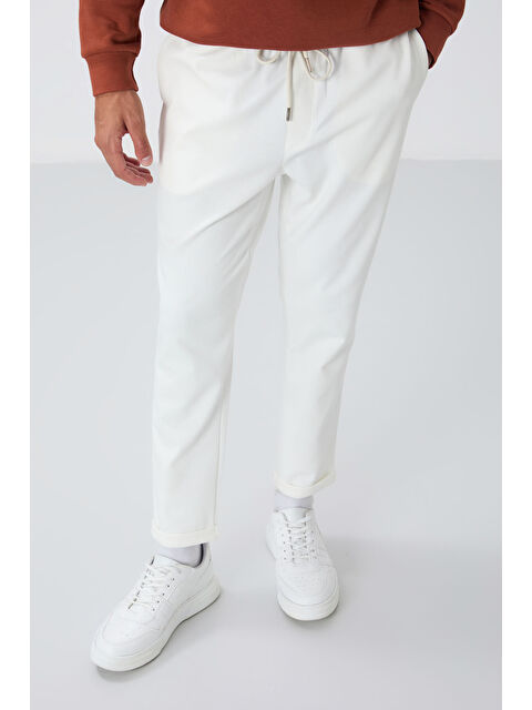 Air Jones Ekru Yüzeyi Dokulu Standart Fit Erkek Eşofman Alt - 82154 - S000330265-19965