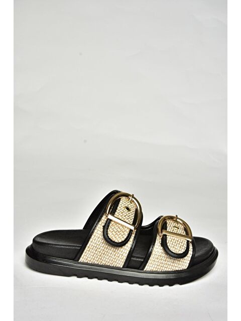 Fox Shoes Siyah Kadın Terlik U7257920 - S000401152-19351