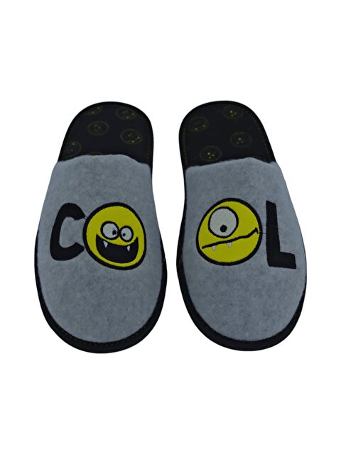 Chirpy COLL-S - Emojili Gri Erkek Ev Terliği - S000244992-20600