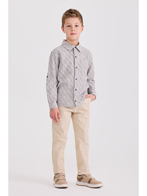 Panço Erkek Çocuk Hakim Yaka Mavi Gömlek - S000524798-17234