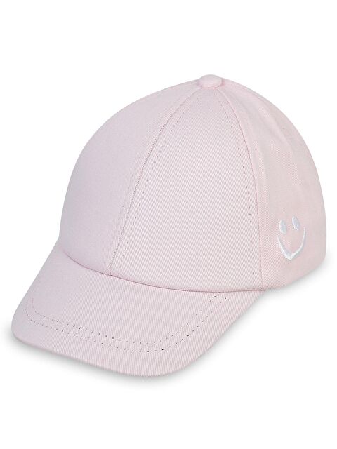 Civil Girls Smile Desenli 2-5 Yaş Çocuk Kız Kep Şapka - Pudra