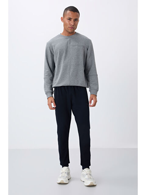 Tommylife Lacivert Fermuar Cepli Standart Kalıp Erkek Jogger Eşofman Altı- 84651 - S000032315-21164