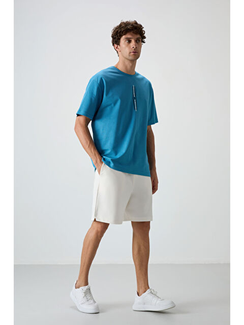 Air Jones Ekru Pamuklu Kalın Yumuşak Dokulu Comfort Fit Basic Erkek Şort - 81274 - S000161557-19965