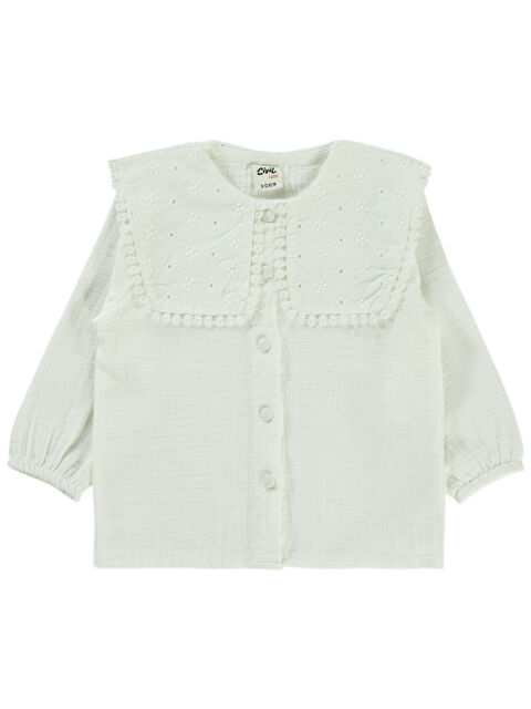 Civil Baby Kız Bebek Gömlek 6-18 Ay Ekru - S000362299-19965