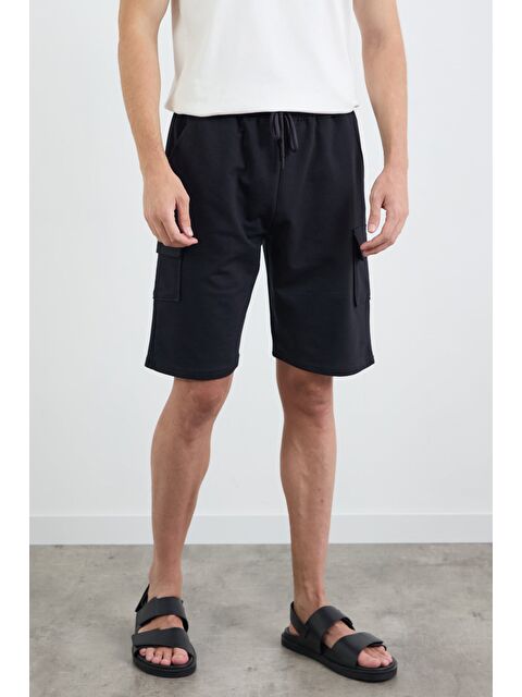 Fullamoda Beli Bağlamalı Kargo Cepli Şort