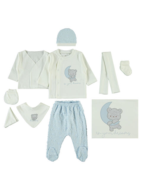 Civil Baby Erkek Bebek 10'lu Zıbın Takımı 0-1 Ay Mavi