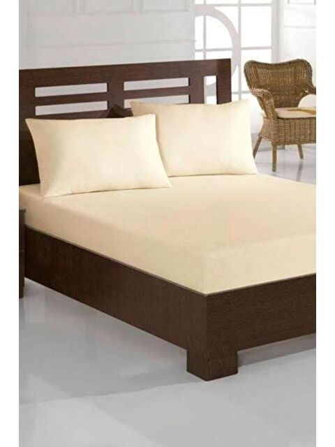 Çeyiz Diyarı Penye Tek Kişilik Lastikli Çarşaf Krem - S000485616-23173