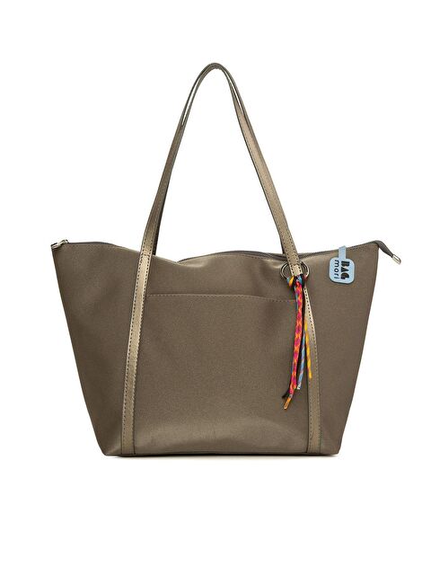 Bagmori Renkli Püskül Detaylı Saten Tote Çanta - S000088283-33408